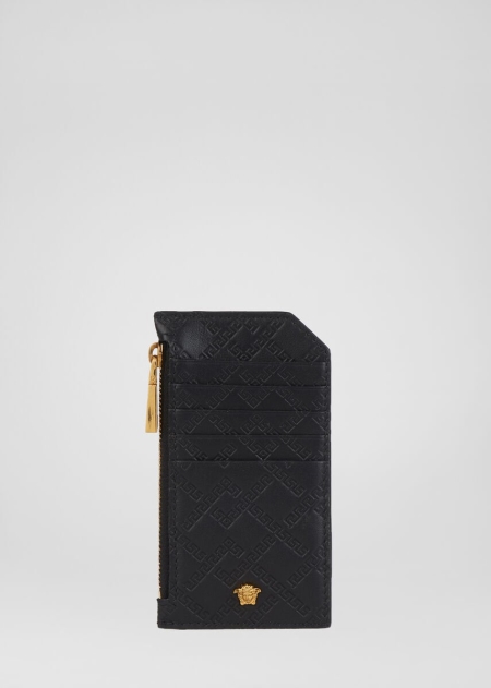 Portofel Carduri Versace Versace Embossed Greca Argyle Barbati | INAQKCU-76